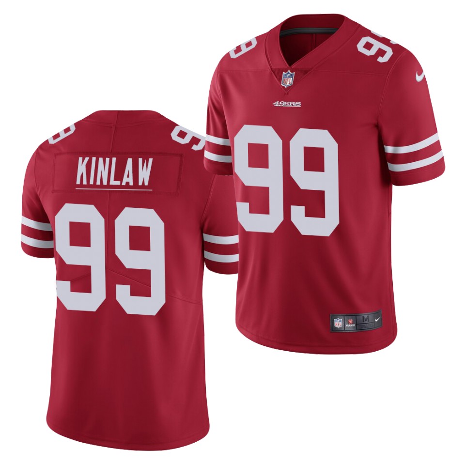 Men's San Francisco 49ers #99 Javon Kinlaw Red Vapor Untouchable Limited Stitched Jersey